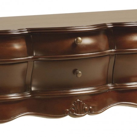 Consola de estilo neoclásico madera caoba  6 cajones 108x40x78h