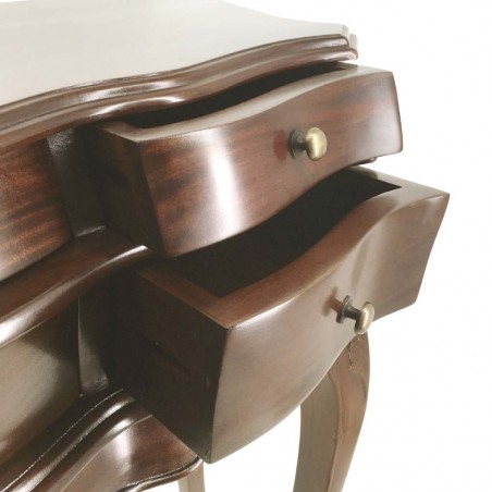 Consola de estilo neoclásico madera caoba  6 cajones 108x40x78h