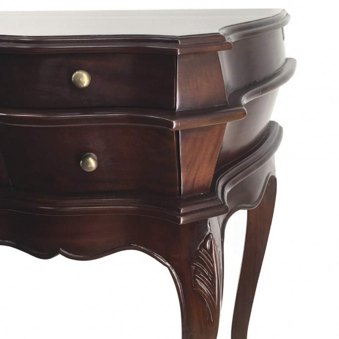 Consola de estilo neoclásico madera caoba  6 cajones 108x40x78h Consola de estilo neoclásico madera caoba  6 cajones 108x40x78h