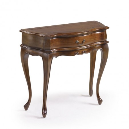 Consola de estilo neoclásico madera caoba 1 cajón 87x36x77h