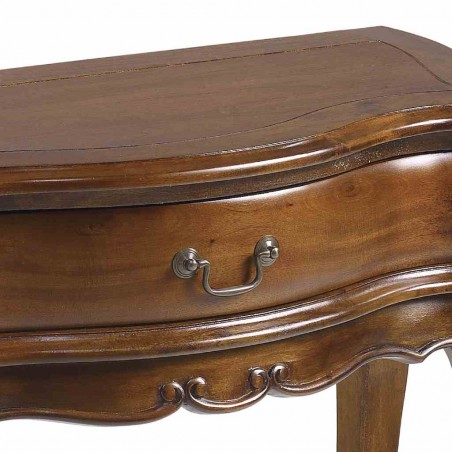 Consola de estilo neoclásico madera caoba 1 cajón 87x36x77h