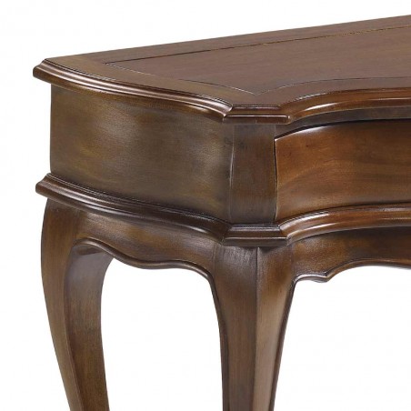 Consola de estilo neoclásico madera caoba 1 cajón 87x36x77h