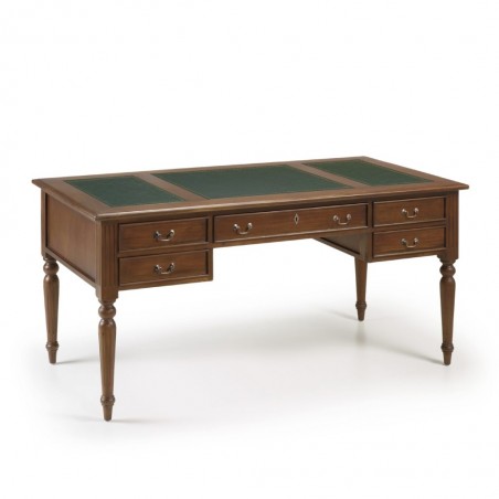 Escritorio de estilo neoclásico serie Victorian  5 cajones 160x80x79