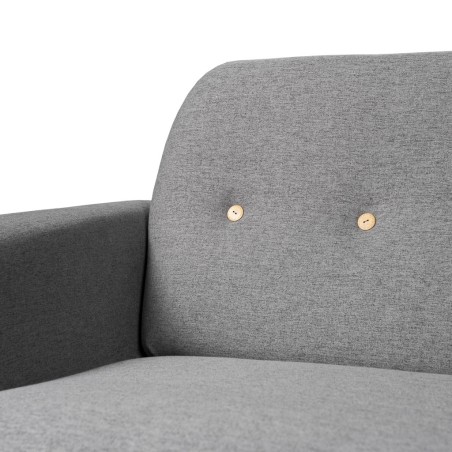 Sofá tres plazas serie POP DARK GREY 197x74x89h