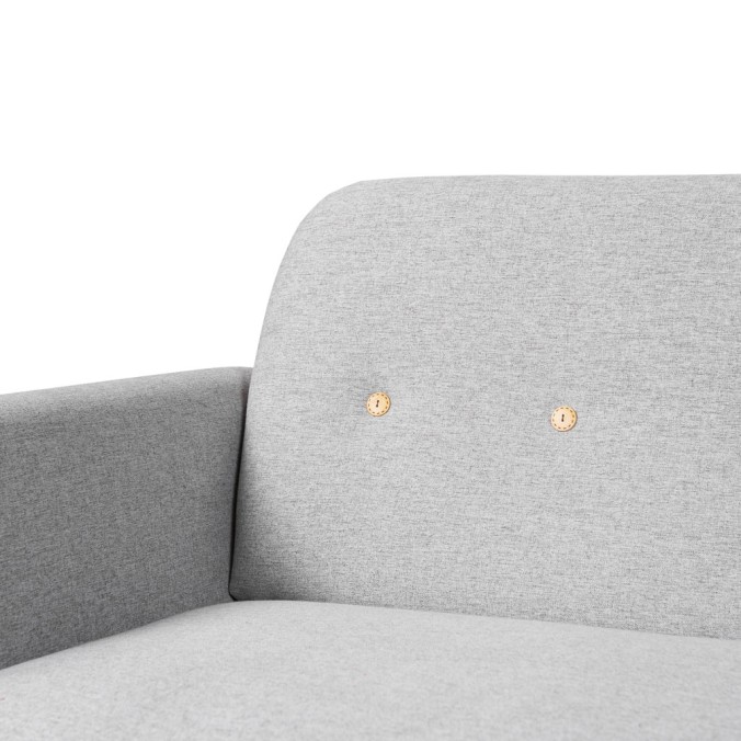 Sofá tres plazas serie POP LIGHT GREY 197x74x89h