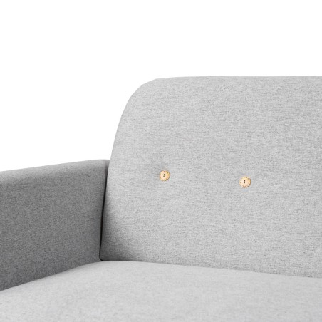 Sofá tres plazas serie POP LIGHT GREY 197x74x89h