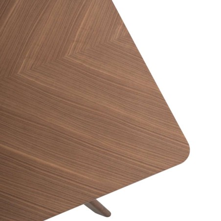 Mesa comedor rectangular chapa nogal 140x90x74h