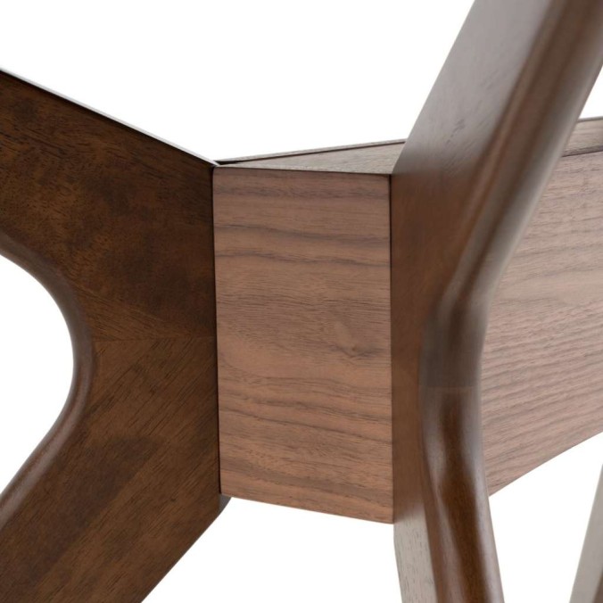 Mesa comedor rectangular chapa nogal 140x90x74h