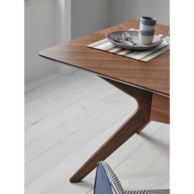 Mesa comedor rectangular chapa nogal 140x90x74h