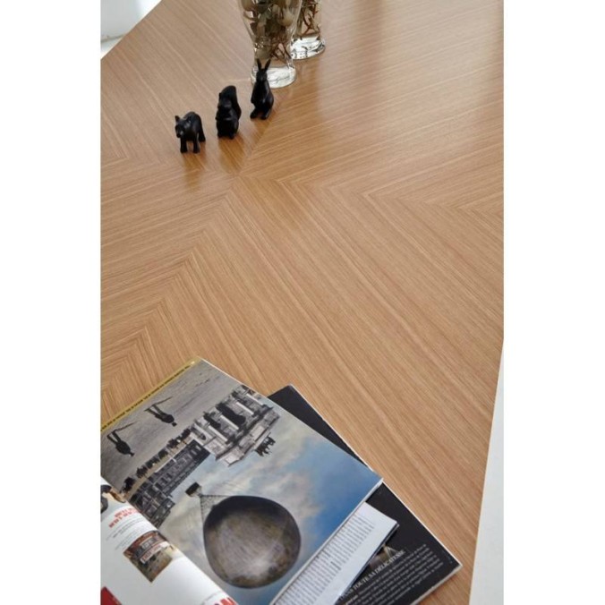 Mesa comedor rectangular chapa roble 140x90x74h