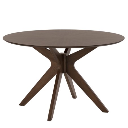 Mesa comedor redonda chapa nogal 120x75h