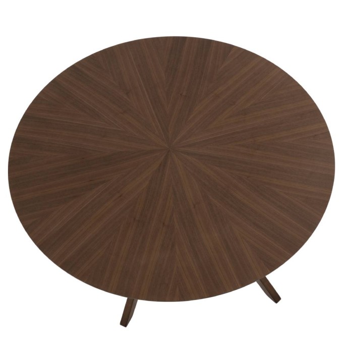 Mesa comedor redonda chapa nogal 120x75h Mesa comedor redonda chapa nogal 120x75h