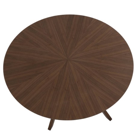 Mesa comedor redonda chapa nogal 120x75h