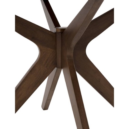 Mesa comedor redonda chapa nogal 120x75h