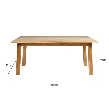 Mesa comedor Borneo - 180x90x76h