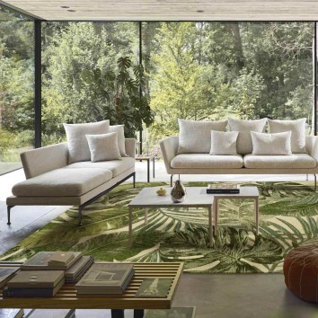 Alfombra tonos verdes Amazonas Chenille - varios tamaños 2