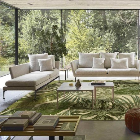 Alfombra tonos verdes Amazonas Chenille - varios tamaños