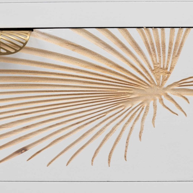 mesita madera talla 2 cajones 45x30x60 cm