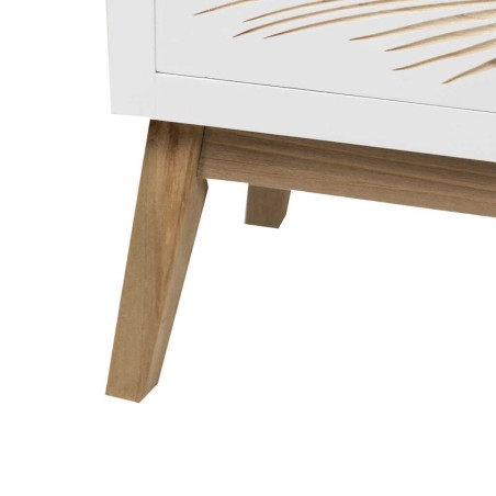 mesita madera talla 2 cajones 45x30x60 cm