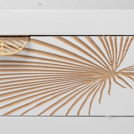 consola madera talla 3 cajones 110x30x78 cm