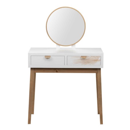 mueble tocador madera talla 80x40x125 cm