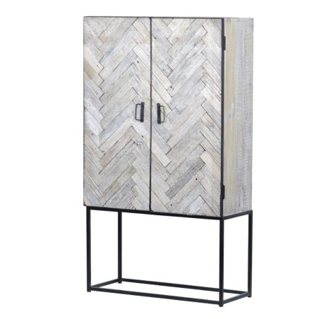 cabinet alto madera mango-metal 90x38x160 cm