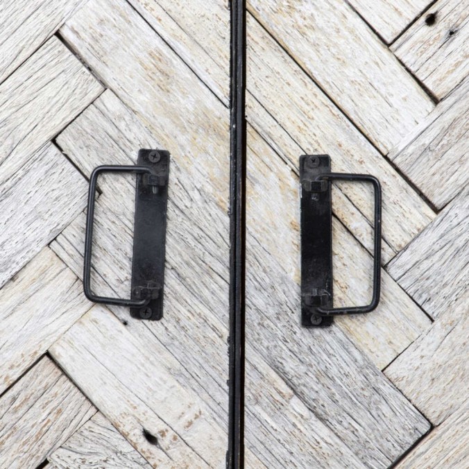 cabinet alto madera mango-metal 90x38x160 cm