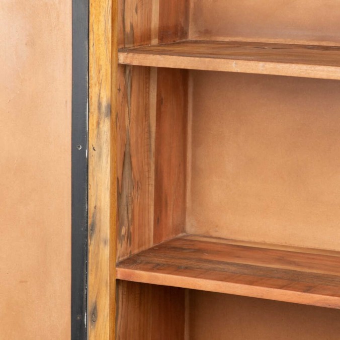 cabinet alto madera mango-metal 90x38x160 cm