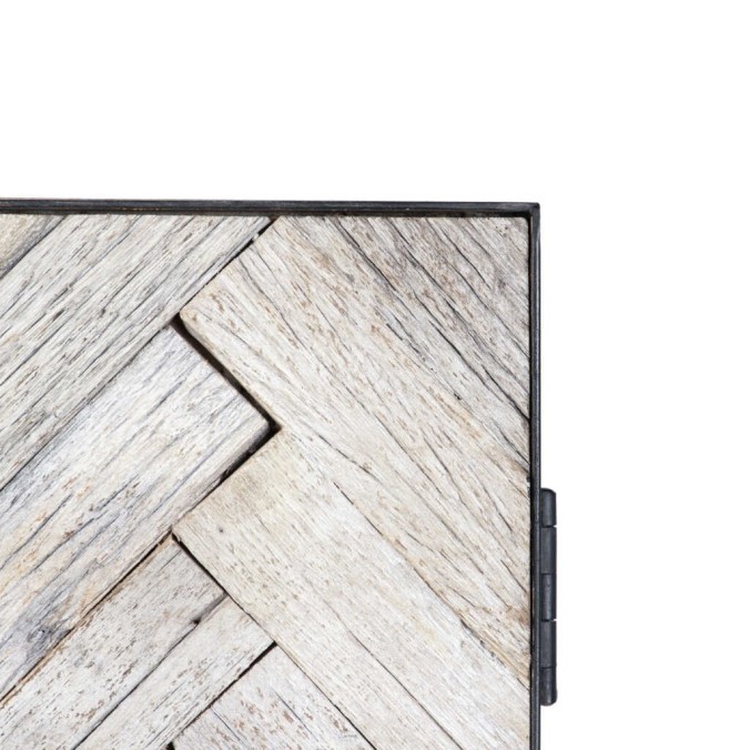 cabinet alto madera mango-metal 90x38x160 cm