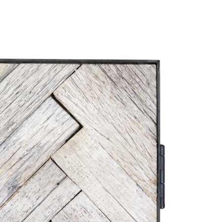 cabinet alto madera mango-metal 90x38x160 cm