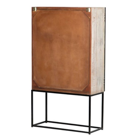 cabinet alto madera mango-metal 90x38x160 cm