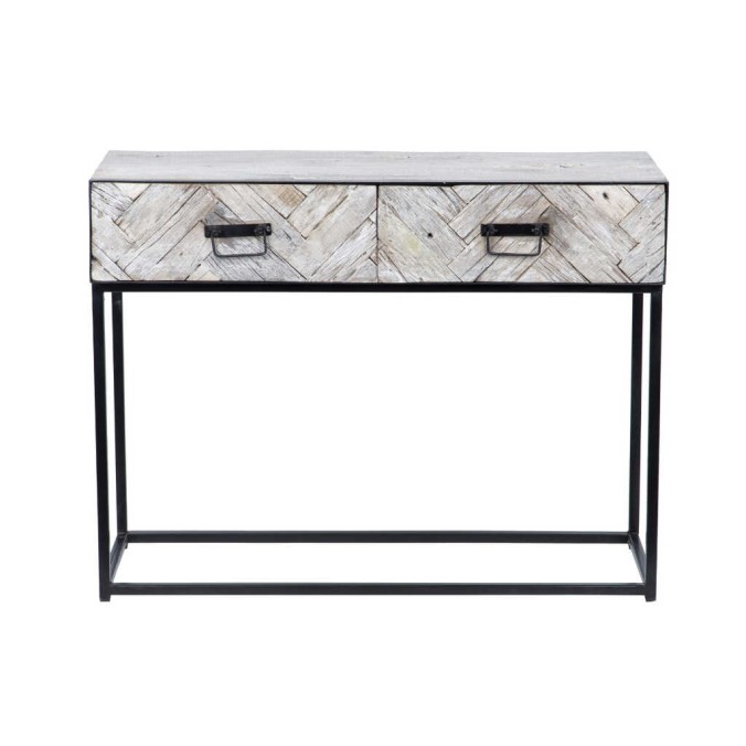 consola madera mango-metal 100x38x76 cm