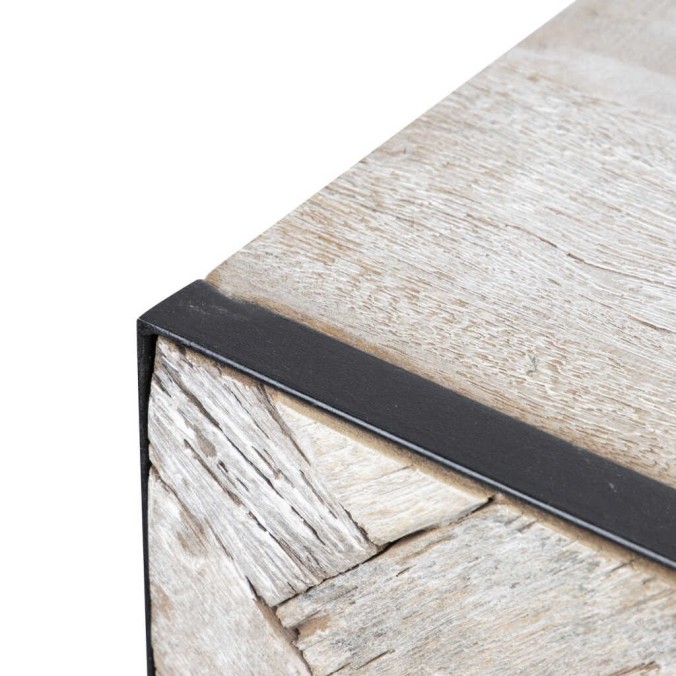 consola madera mango-metal 100x38x76 cm