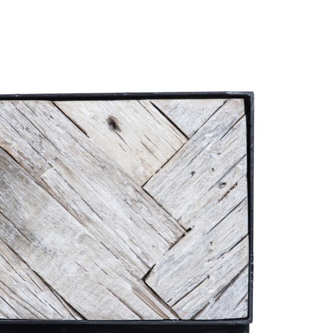 consola madera mango-metal 100x38x76 cm