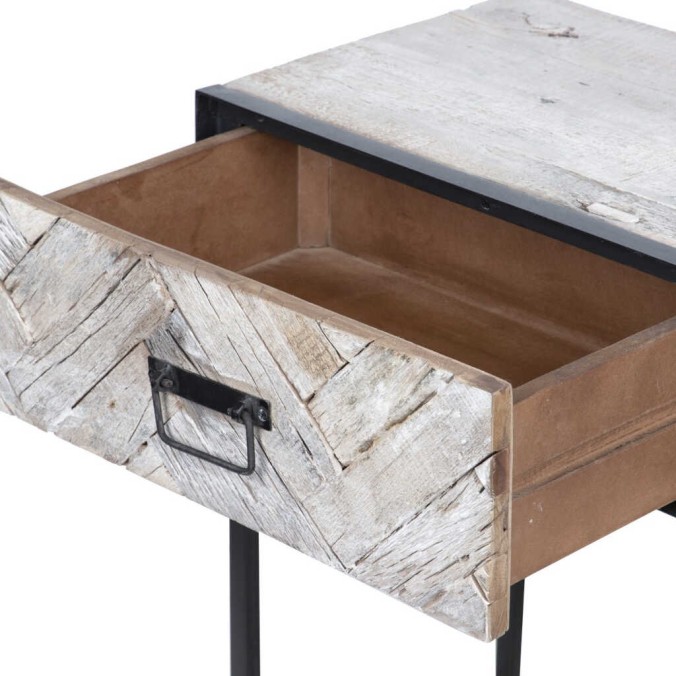 consola madera mango-metal 100x38x76 cm
