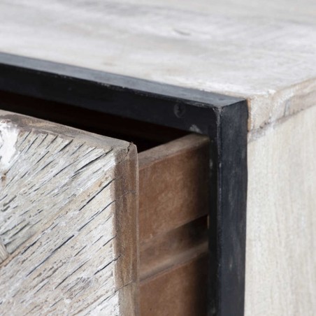 mesita madera mango-metal 55x40x58 cm