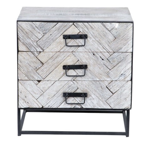 mesita madera mango-metal 55x40x58 cm