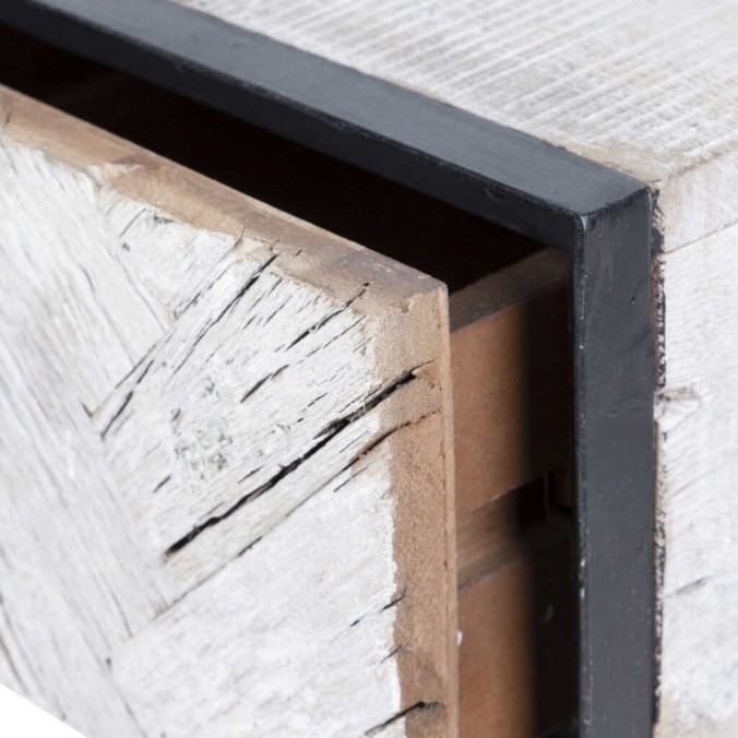 mesita madera mango-metal 45x40x58 cm