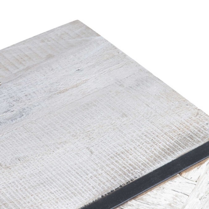 mesita madera mango-metal 45x40x58 cm