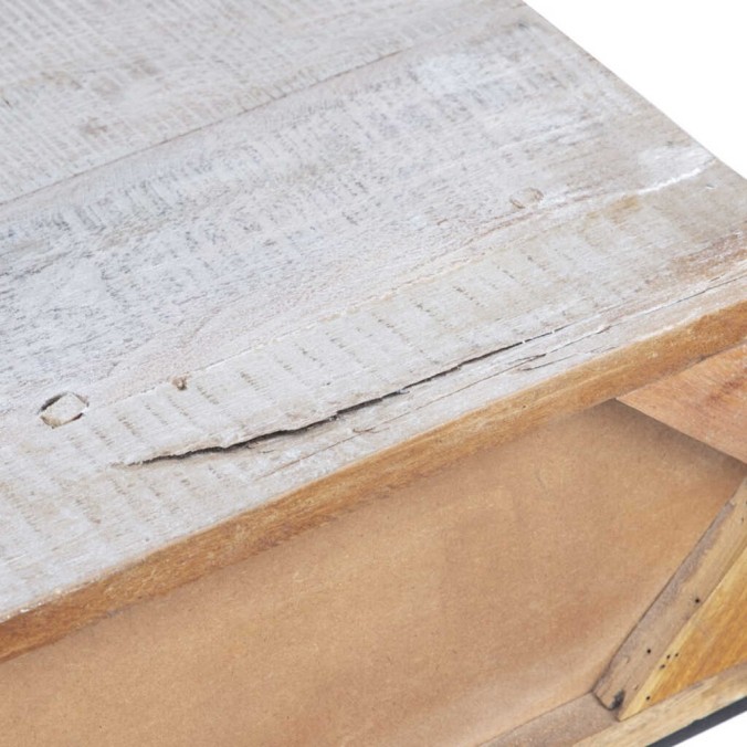 mesita madera mango-metal 45x40x58 cm