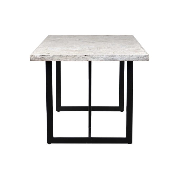 mesa comedor madera mango-metal 160x90x76 cm