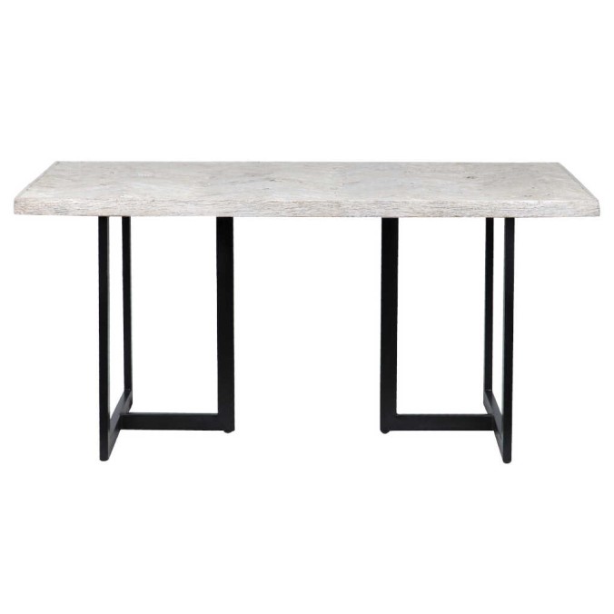 mesa comedor madera mango-metal 160x90x76 cm