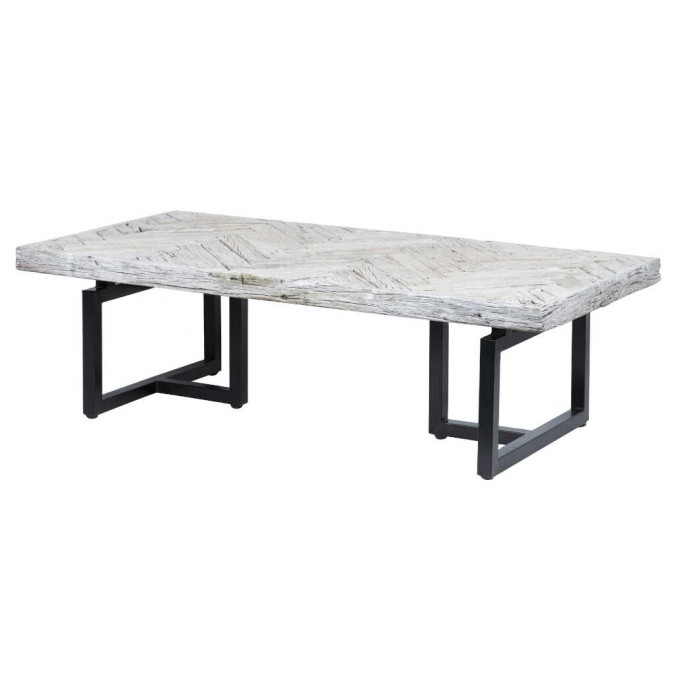 mesa centro madera mango-metal 120x60x35 cm