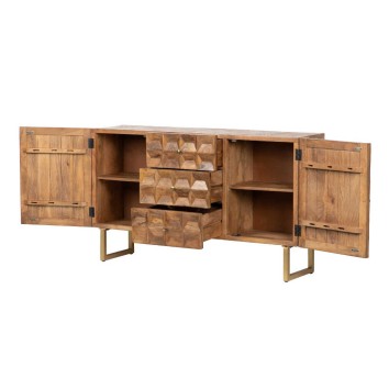 aparador madera mango metal 150x40x85 cm 2