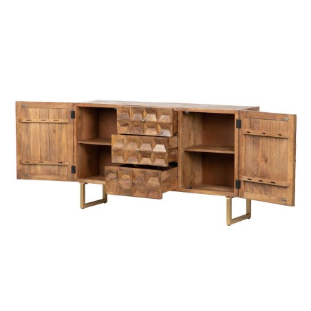 aparador madera mango metal 150x40x85 cm