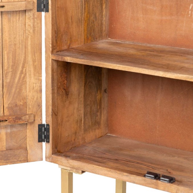 cabinet alto madera mango-metal 88x40x160 cm