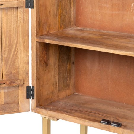 cabinet alto madera mango-metal 88x40x160 cm