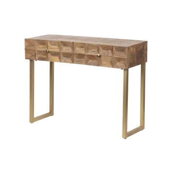consola madera mango-metal 100x38x76 cm