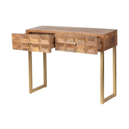 consola madera mango-metal 100x38x76 cm