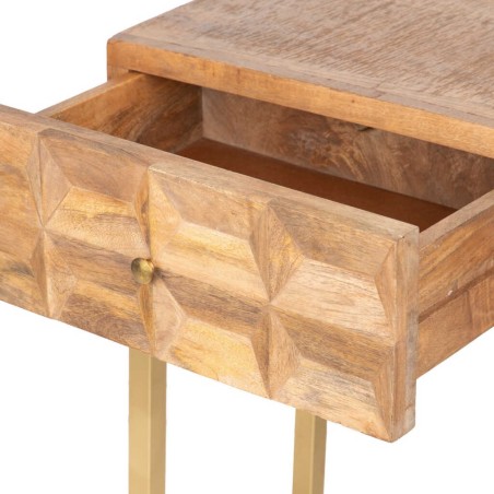 consola madera mango-metal 100x38x76 cm